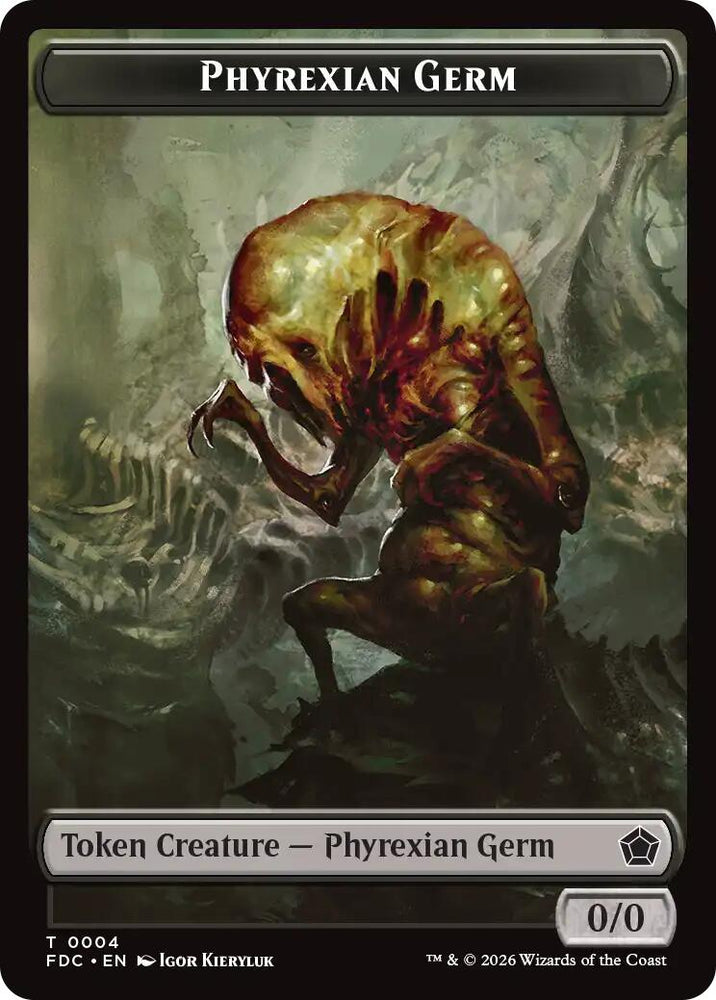 Phyrexian Germ // Phyrexian Beast Double-Sided Token [Foundations Commander Tokens] Magic: The Gathering
