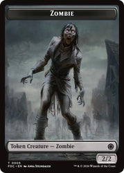 Zombie // The Monarch Double-Sided Token [Foundations Commander Tokens] Magic: The Gathering