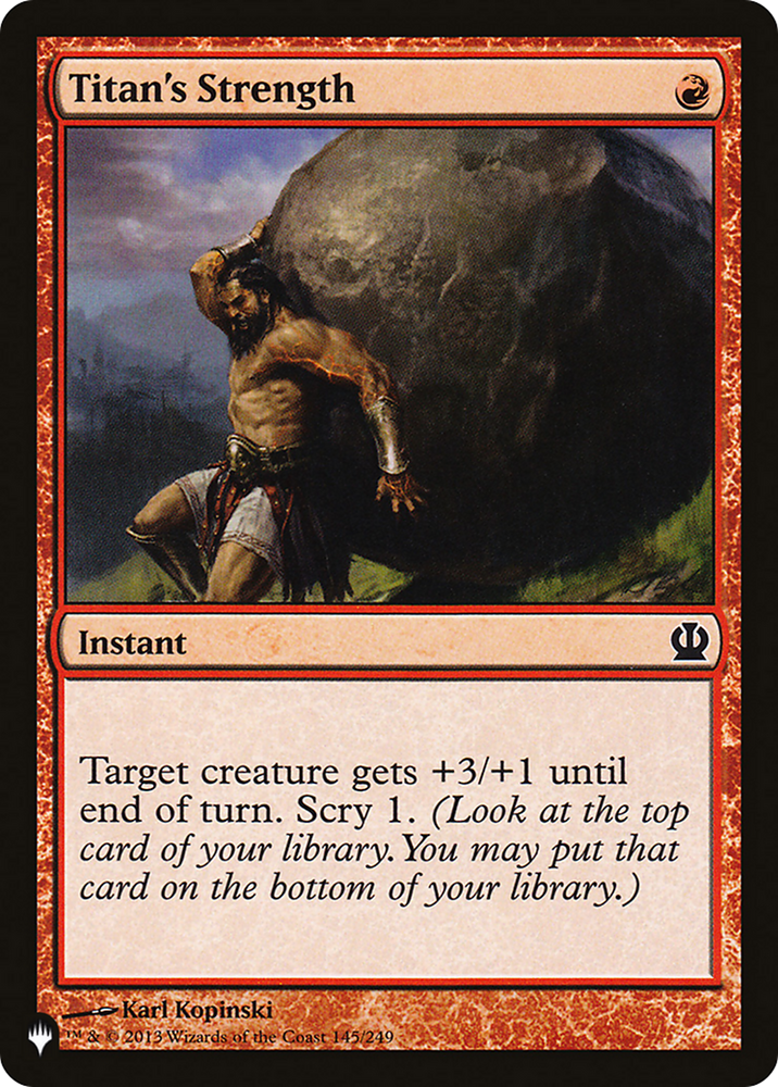 Titan's Strength [The List] Magic: The Gathering
