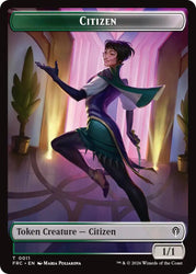 Citizen // Phyrexian Mite Double-Sided Token [Reality Fracture Commander Tokens] Magic: The Gathering