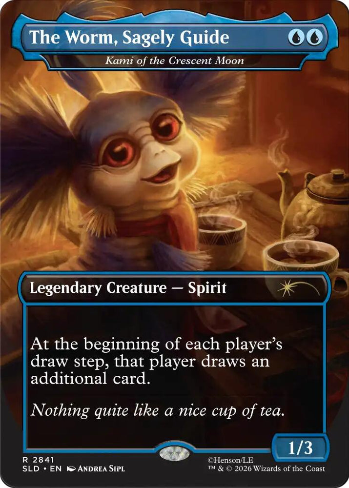The Worm, Sagely Guide - Kami of the Crescent Moon [Secret Lair Drop Series] Magic: The Gathering
