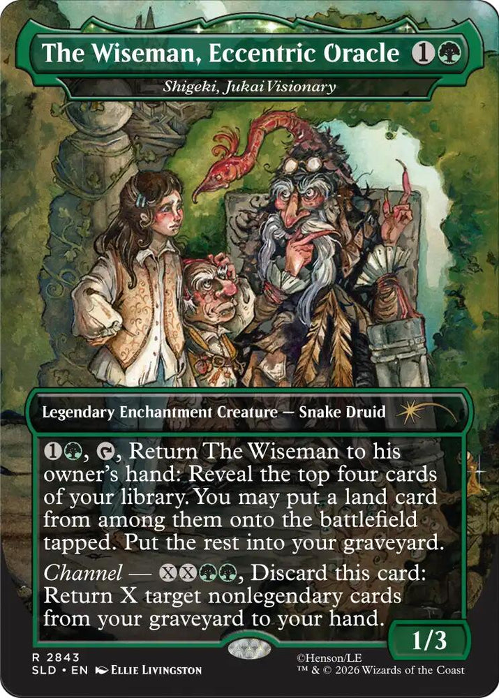 The Wiseman, Eccentric Oracle - Shigeki, Jukai Visionary [Secret Lair Drop Series] Magic: The Gathering