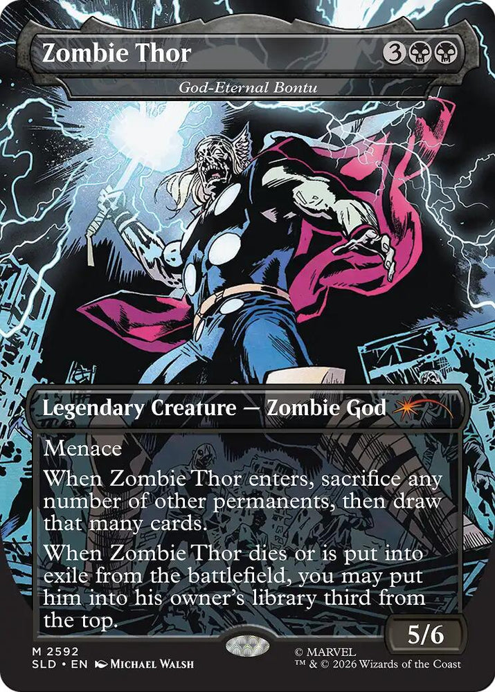 Zombie Thor - God-Eternal Bontu [Secret Lair Drop Series] Magic: The Gathering