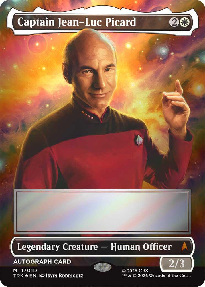 Captain Jean-Luc Picard (Borderless) (Signed) [Star Trek] Magic: The Gathering