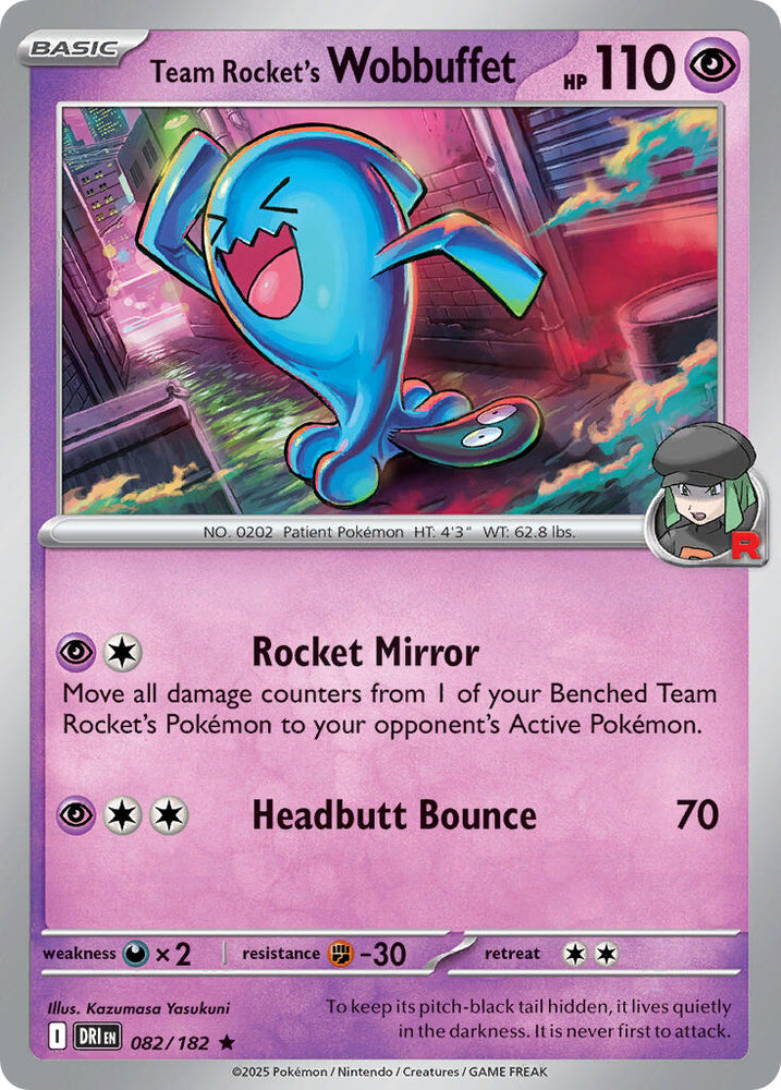 Team Rocket's Wobbuffet (082/182) (Deck Exclusive) [Scarlet & Violet: Destined Rivals] Pokémon