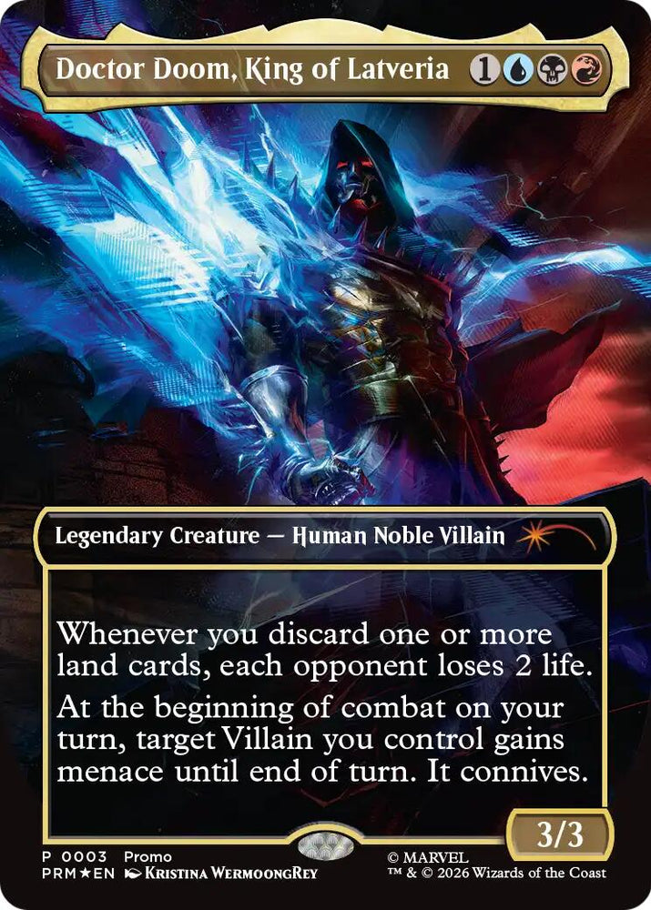 Doctor Doom, King of Latveria (Borderless) (0003) [Marvel Super Heroes Promos] Magic: The Gathering