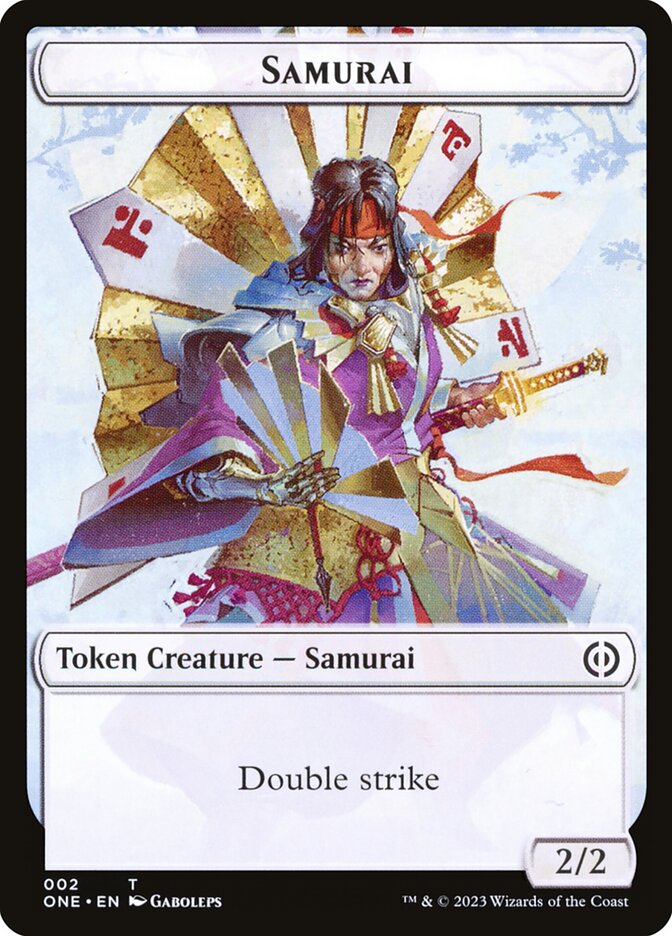 Phyrexian Goblin // Samurai Double-Sided Token [Phyrexia: All Will Be One Tokens] Magic: The Gathering