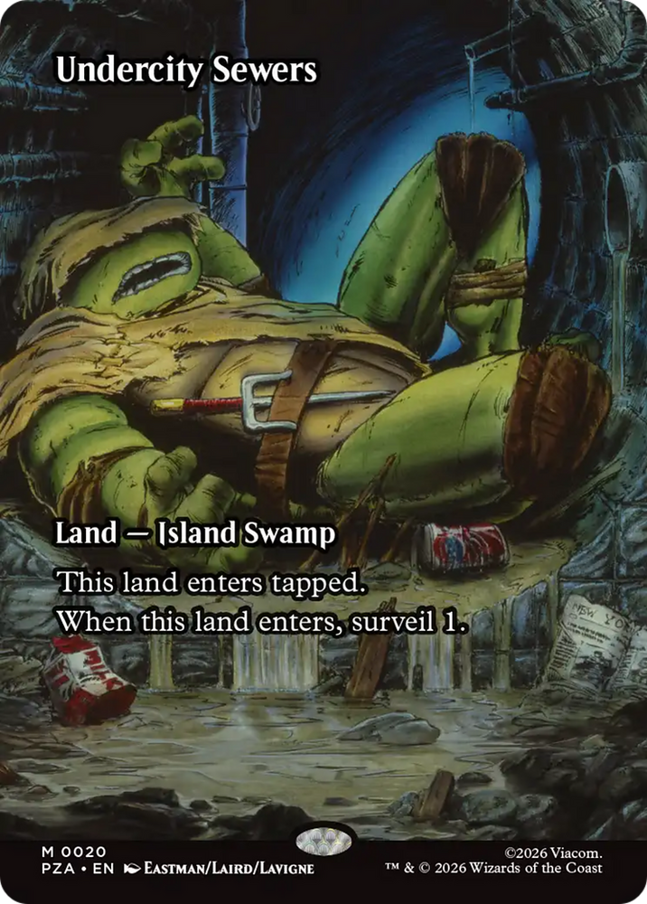 Undercity Sewers (Borderless) [Teenage Mutant Ninja Turtles Eternal-Legal] Magic: The Gathering
