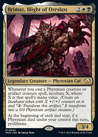Brimaz, Blight of Oreskos [March of the Machine Commander] Magic: The Gathering