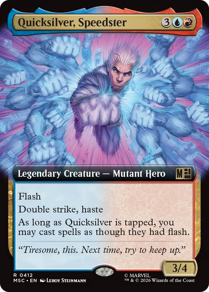 Quicksilver, Speedster (Extended Art) [Marvel Super Heroes Commander] Magic: The Gathering