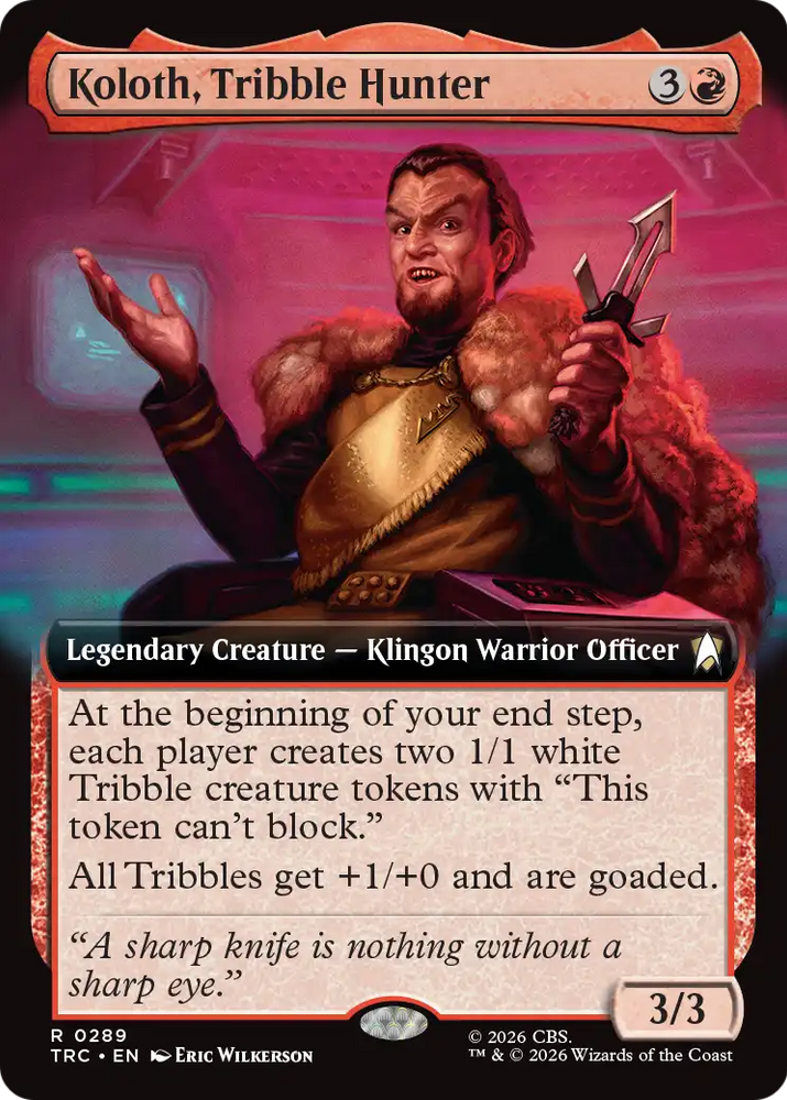 Koloth, Tribble Hunter (Extended Art) [Star Trek] Magic: The Gathering