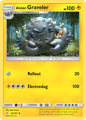 Alolan Graveler (36/181) [Sun & Moon: Team Up] Pokémon