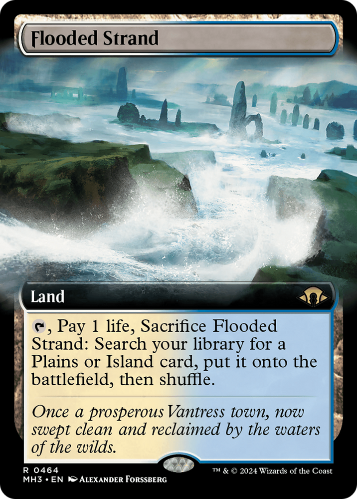 Flooded Strand (Extended Art) [Modern Horizons 3] Magic: The Gathering