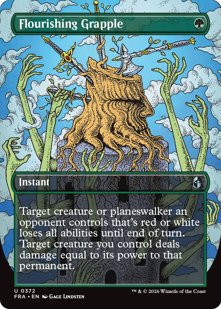 Flourishing Grapple (Borderless) [Reality Fracture] Magic: The Gathering