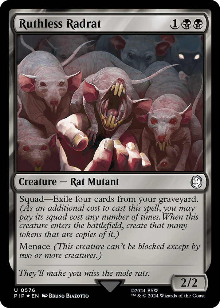 Ruthless Radrat (Surge Foil) [Fallout] Magic: The Gathering