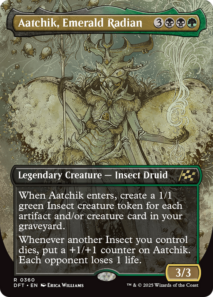 Aatchik, Emerald Radian (Borderless) [Aetherdrift] Magic: The Gathering