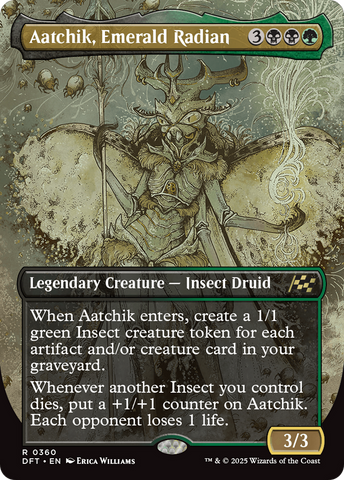 Aatchik, Emerald Radian (Borderless) [Aetherdrift] Magic: The Gathering