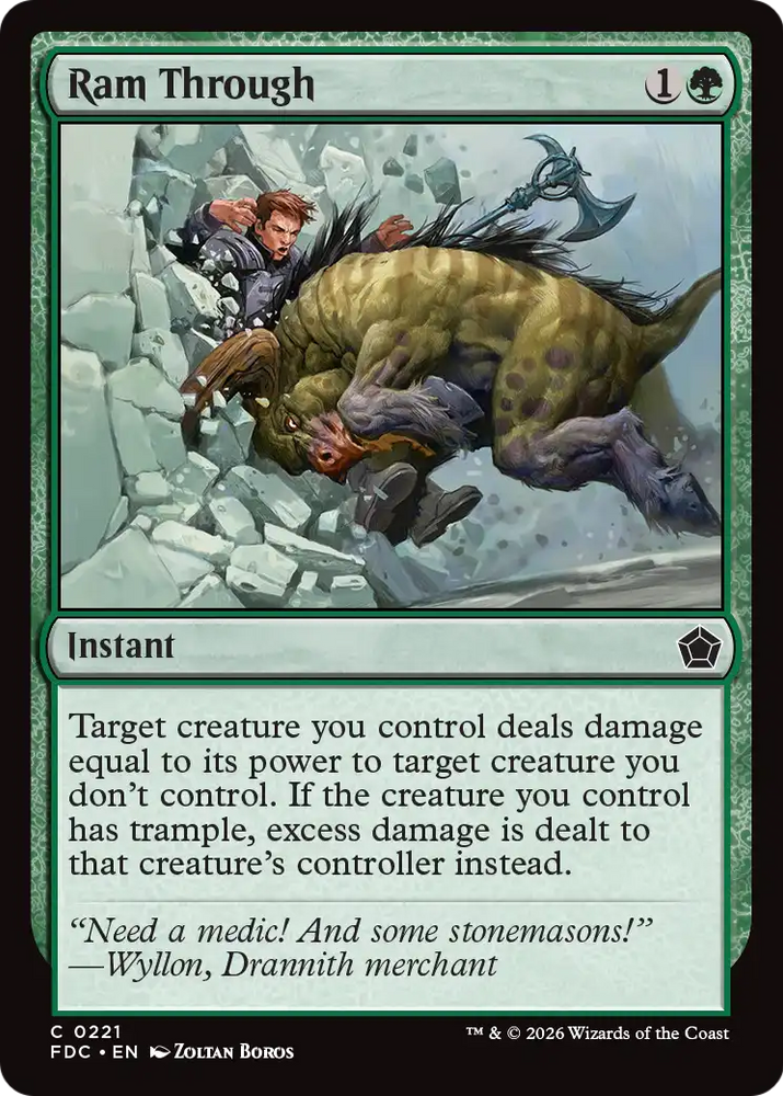 Ram Through [Foundations Commander] Magic: The Gathering