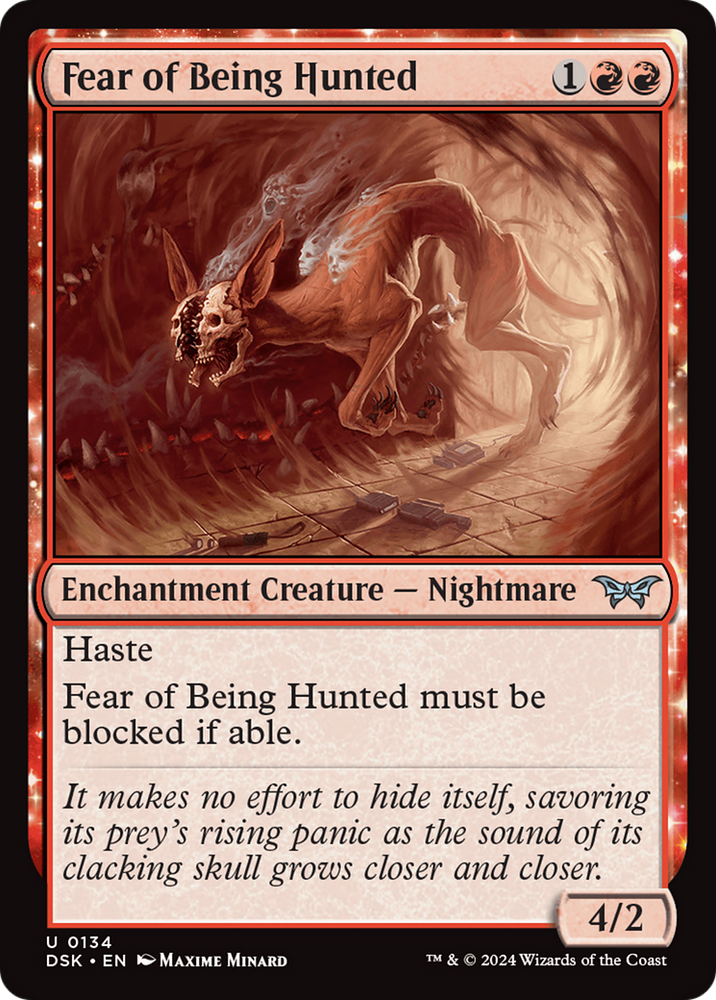 Fear of Being Hunted [Duskmourn: House of Horror] Magic: The Gathering
