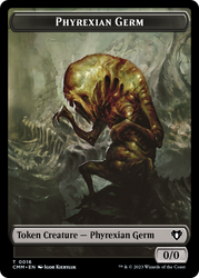 Manifest // Phyrexian Germ Double-Sided Token [Commander Masters Tokens] Magic: The Gathering