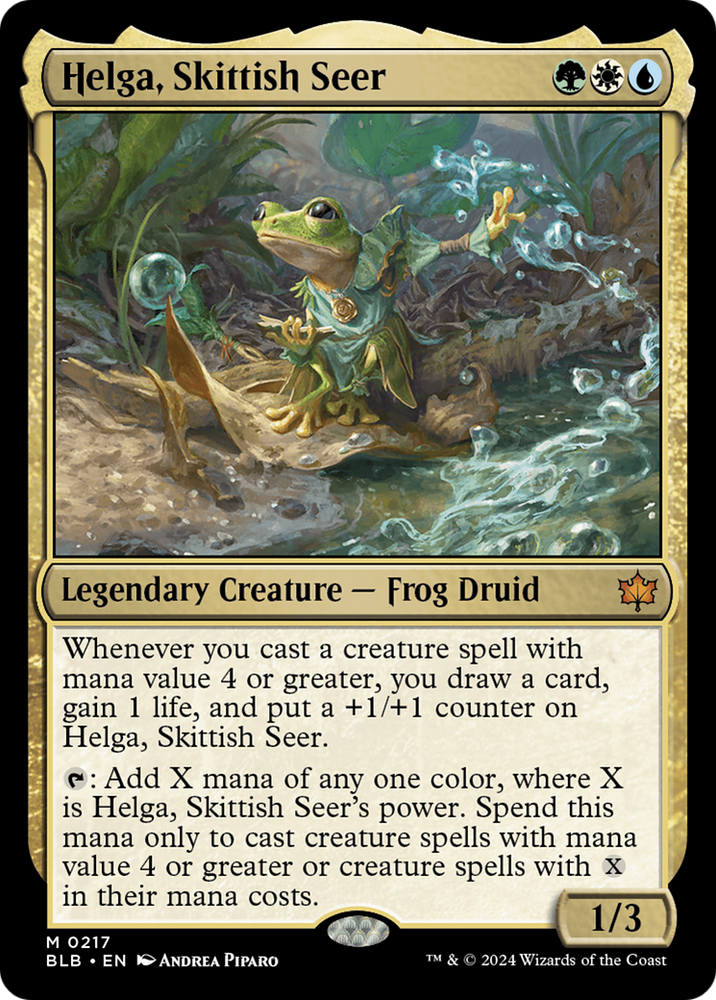 Helga, Skittish Seer [Bloomburrow] Magic: The Gathering