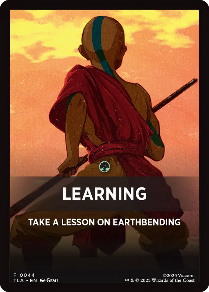Learning Theme Card [Avatar: The Last Airbender Tokens] Magic: The Gathering