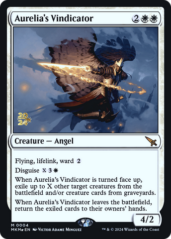 Aurelia's Vindicator [Murders at Karlov Manor Prerelease Promos] Magic: The Gathering