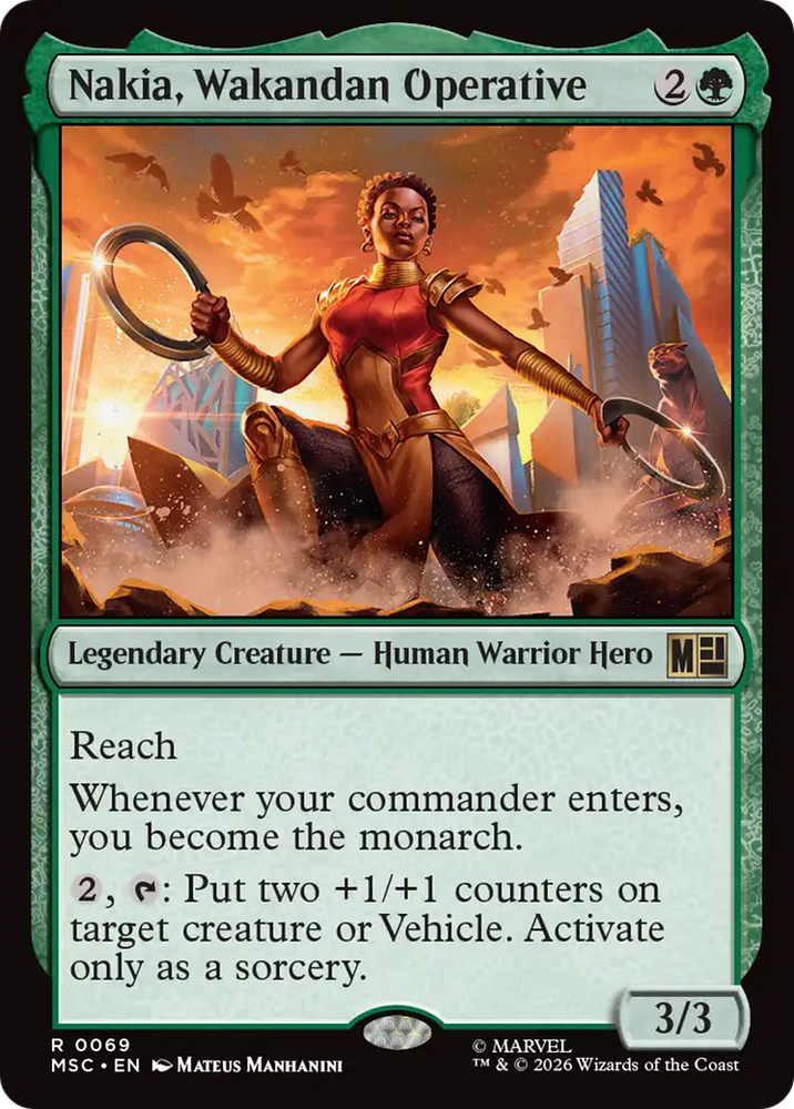 Nakia, Wakandan Operative [Marvel Super Heroes Commander] Magic: The Gathering