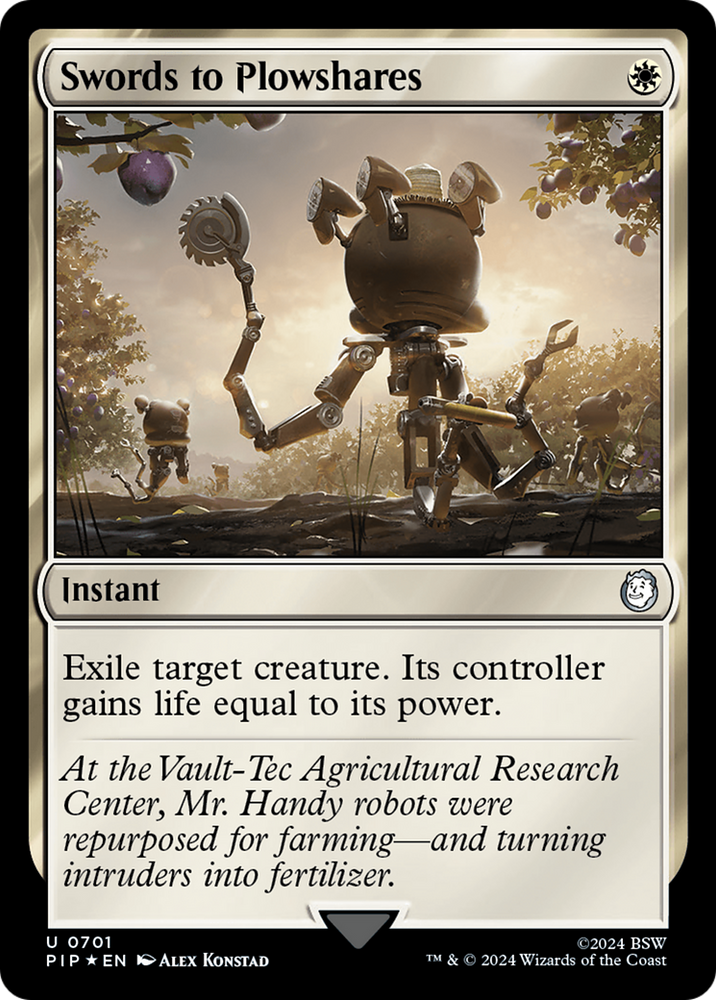 Swords to Plowshares (Surge Foil) [Fallout] Magic: The Gathering