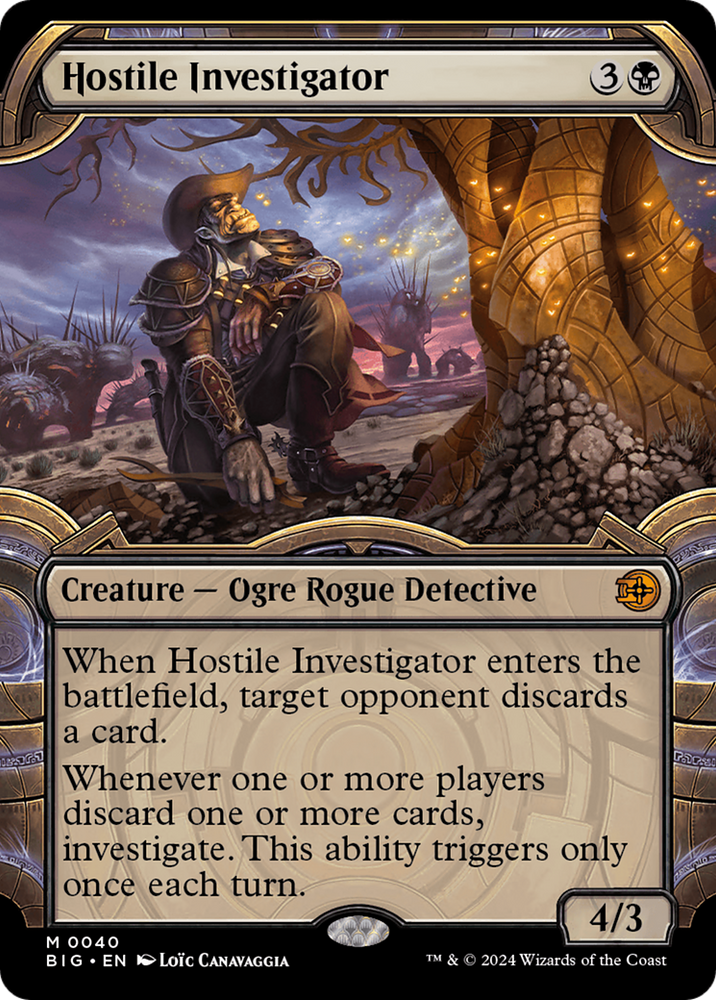 Hostile Investigator (Showcase) [Outlaws of Thunder Junction: The Big Score] Magic: The Gathering