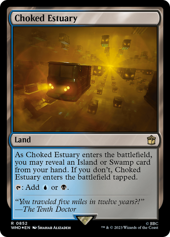 Choked Estuary (Surge Foil) [Doctor Who] Magic: The Gathering