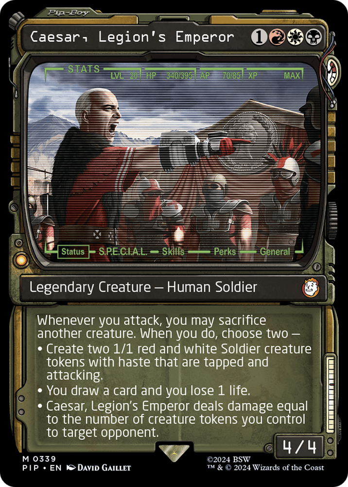 Caesar, Legion's Emperor (Showcase) [Fallout] Magic: The Gathering
