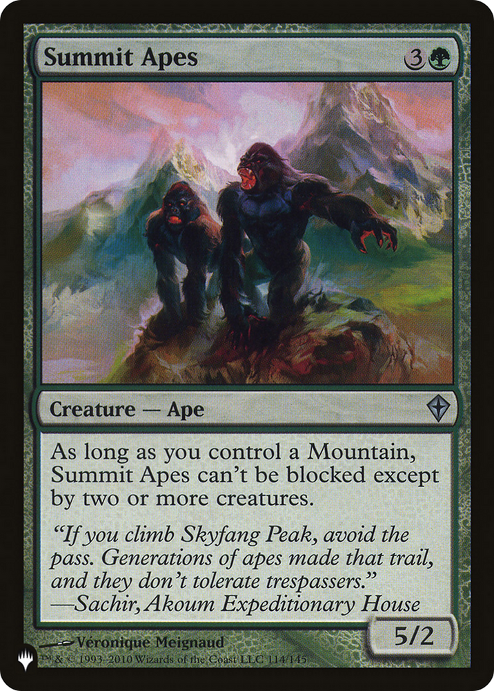 Summit Apes [The List] Magic: The Gathering