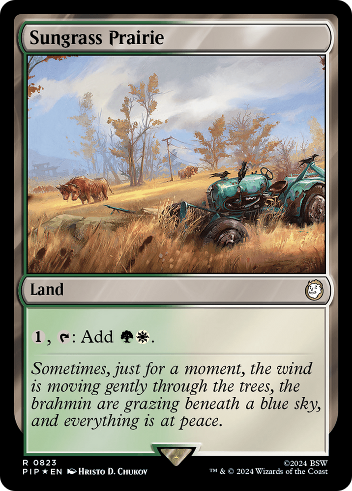 Sungrass Prairie (Surge Foil) [Fallout] Magic: The Gathering