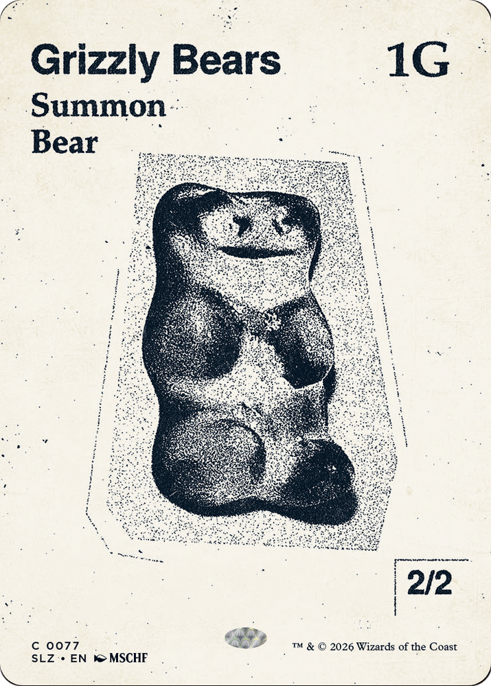 Grizzly Bears (0077) [Secret Lair x MSCHF: The Zeta Set] Magic: The Gathering