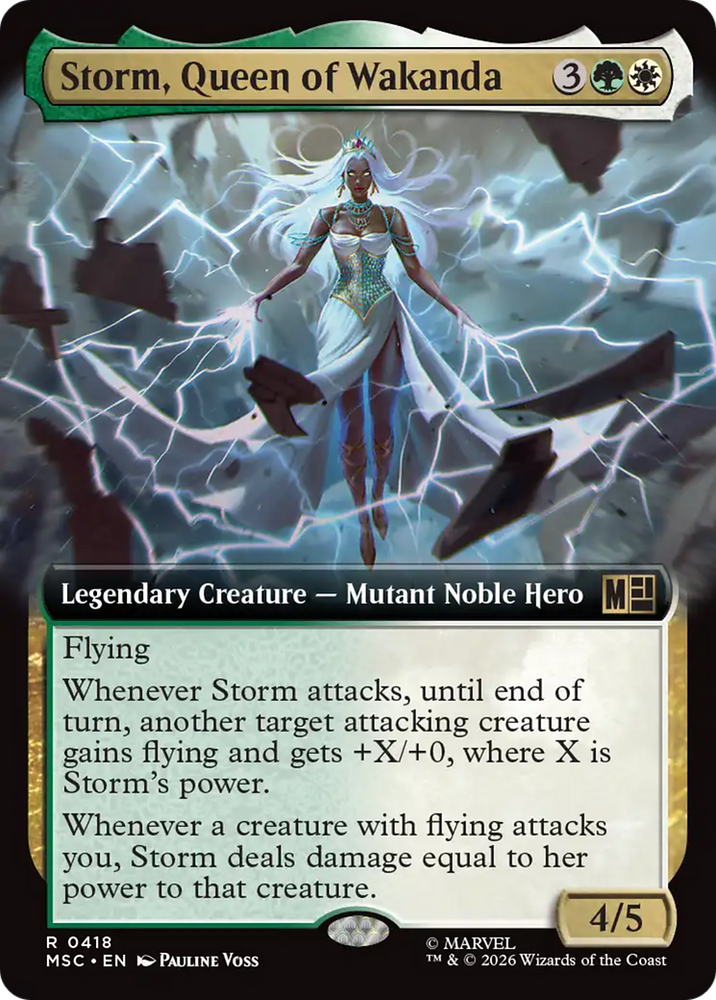Storm, Queen of Wakanda (Extended Art) [Marvel Super Heroes Commander] Magic: The Gathering