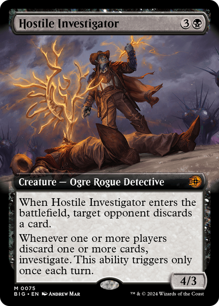 Hostile Investigator (Extended Art) [Outlaws of Thunder Junction: The Big Score] Magic: The Gathering