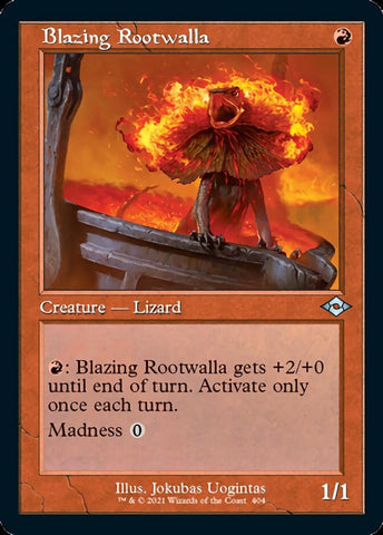 Blazing Rootwalla (Retro Foil Etched) [Modern Horizons 2] Magic: The Gathering