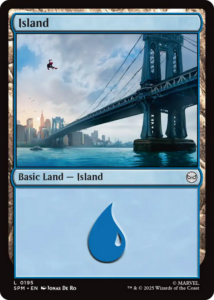 Island (0195) [Marvel's Spider-Man] Magic: The Gathering