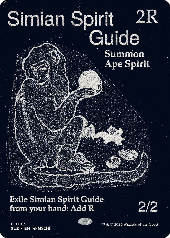 Simian Spirit Guide (0189) [Secret Lair x MSCHF: The Zeta Set] Magic: The Gathering