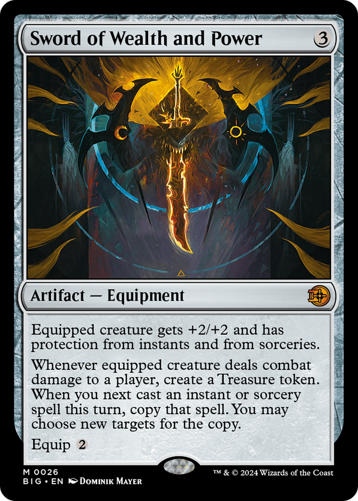 Sword of Wealth and Power [Outlaws of Thunder Junction: The Big Score] Magic: The Gathering