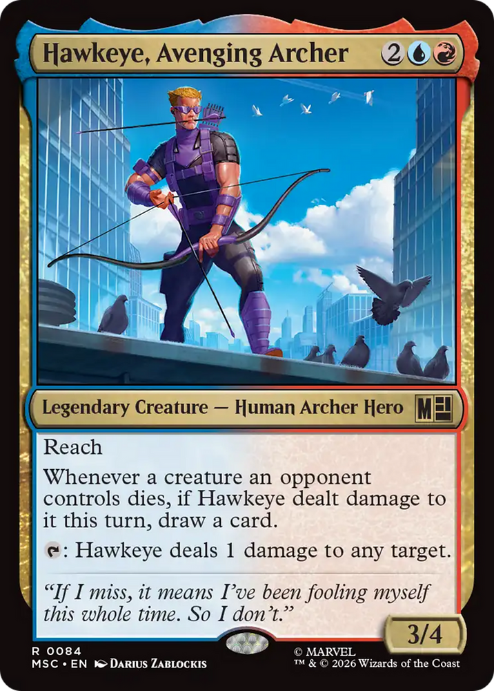 Hawkeye, Avenging Archer [Marvel Super Heroes Commander] Magic: The Gathering