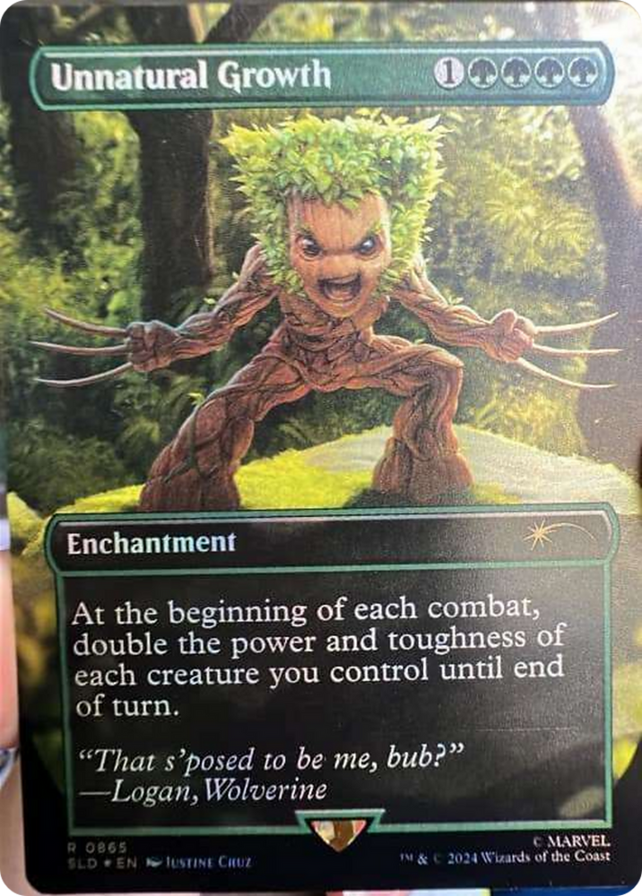 Unnatural Growth (Rainbow Foil) [Secret Lair Drop Series] Magic: The Gathering
