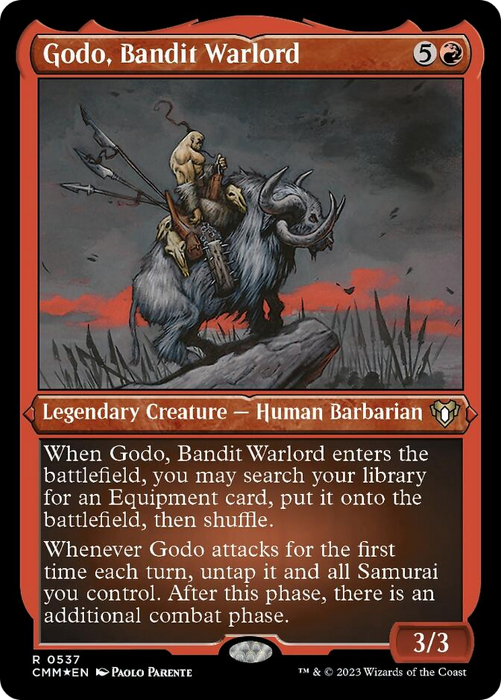 Godo, Bandit Warlord (Foil Etched) [Commander Masters] Magic: The Gathering