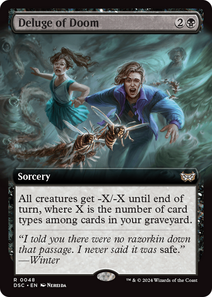 Deluge of Doom (Extended Art) [Duskmourn: House of Horror Commander] Magic: The Gathering