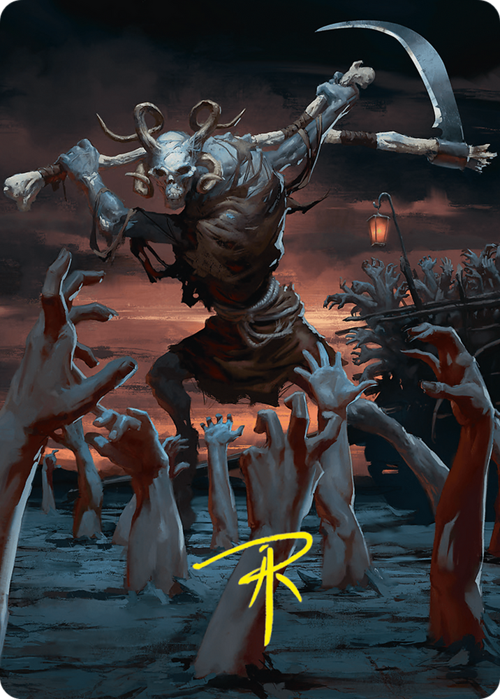 Abyssal Harvester Art Card (34/54) (Gold-Stamped Signature) [Foundations Art Series] Magic: The Gathering