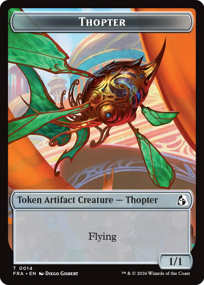 Heartwood // Thopter Double-Sided Token [Reality Fracture Tokens] Magic: The Gathering