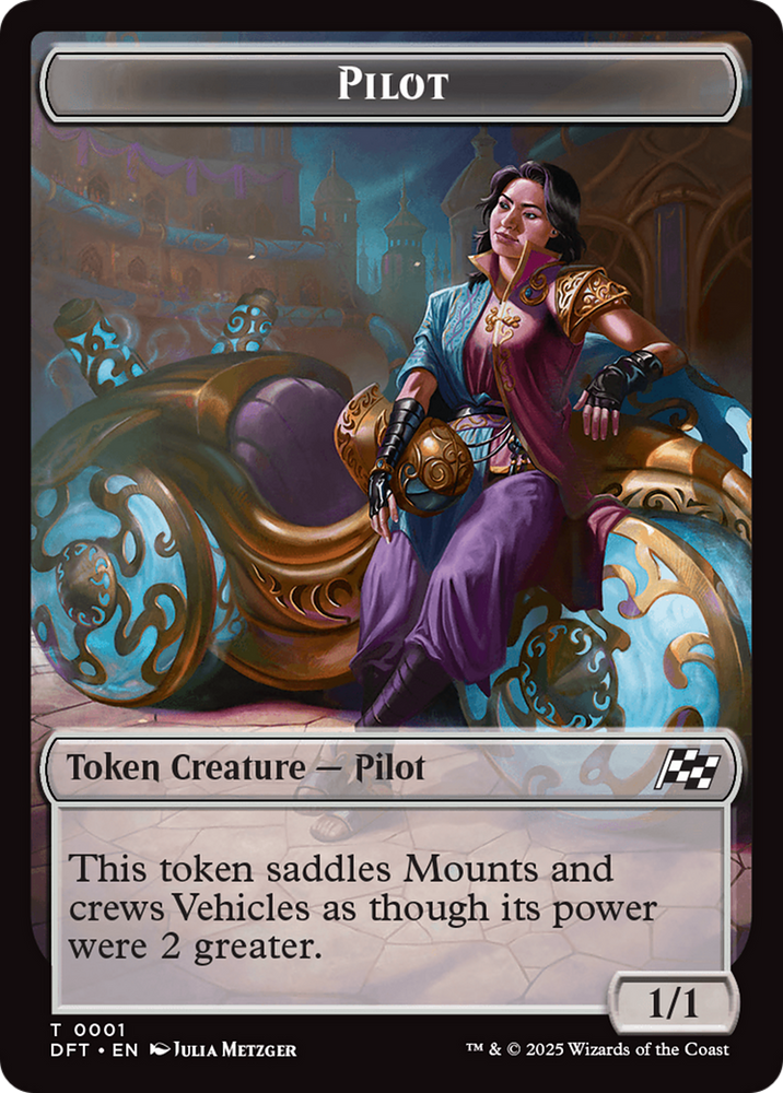 Vehicle // Pilot Double-Sided Token [Aetherdrift Tokens] Magic: The Gathering