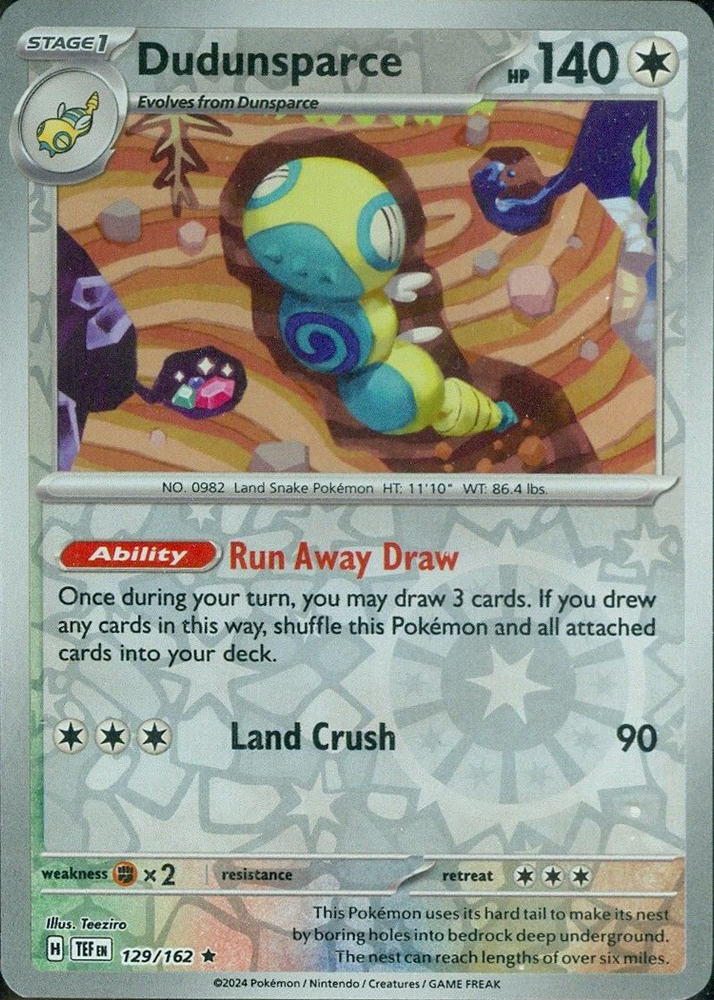 Dudunsparce (129/162) [Scarlet & Violet: Temporal Forces] Pokémon
