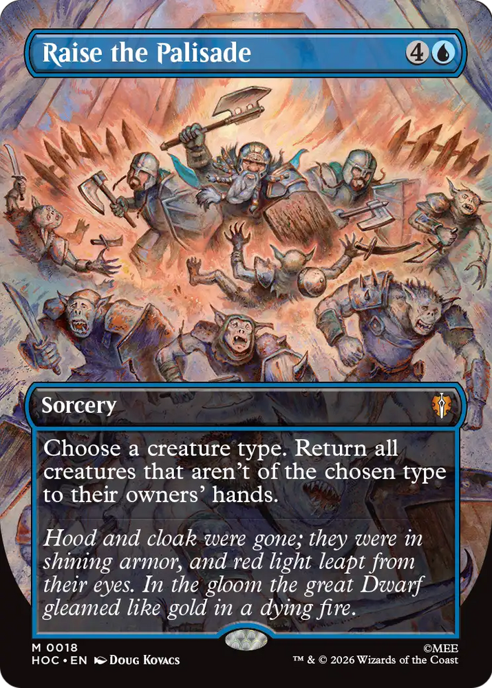 Raise the Palisade (Borderless) [The Hobbit: Eternal-Legal] Magic: The Gathering